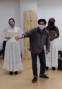 Acting students in rehearsal