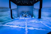 Final floor for The production of Snow Queen painted by our scenic art students