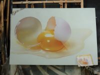 Copy of an egg painting by a Scenic Art student