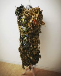 Dress made out of living tree matter and vegetation