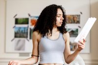 Actor doing a vocal rehearsal