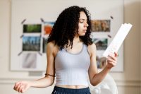 Actor rehearsing vocal performance